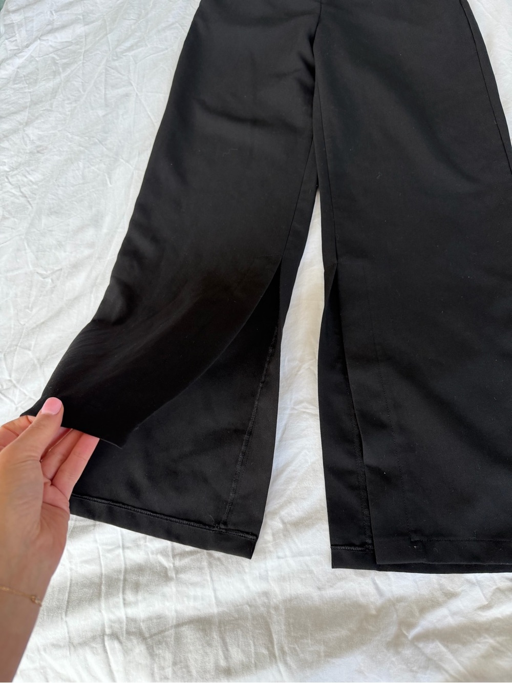 Vince Camuto Black Wide Leg Dress Pants with Side Slits - Picture 6 of 7